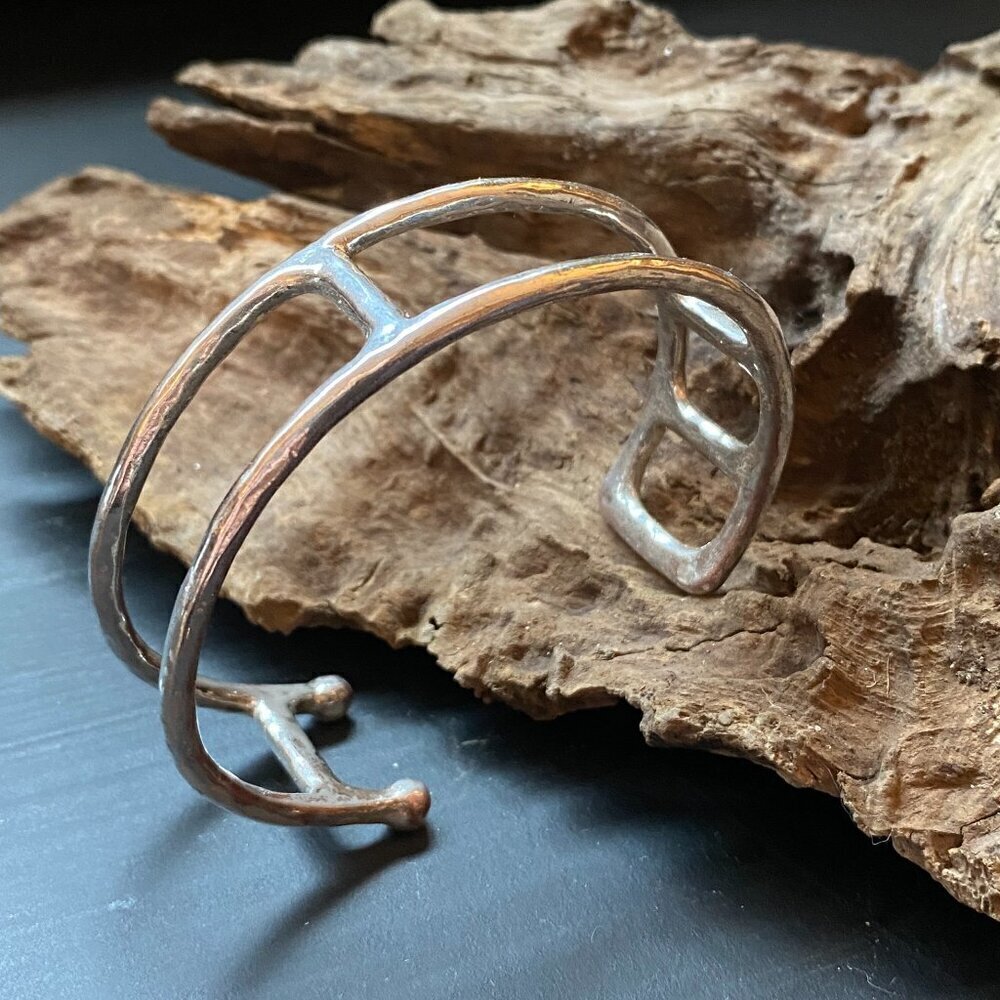 LUCKY BRAND - Sterling Silver Plated Cuff Bangle Ladder Bracelet - Picture 2 of 5